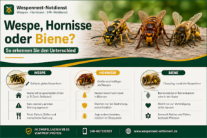 Wespe, Hornisse oder Biene erkennen und unterscheiden