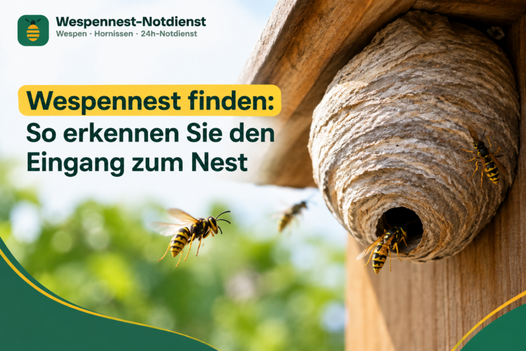 Wespennest finden So erkennen Sie den Eingang zum Nest