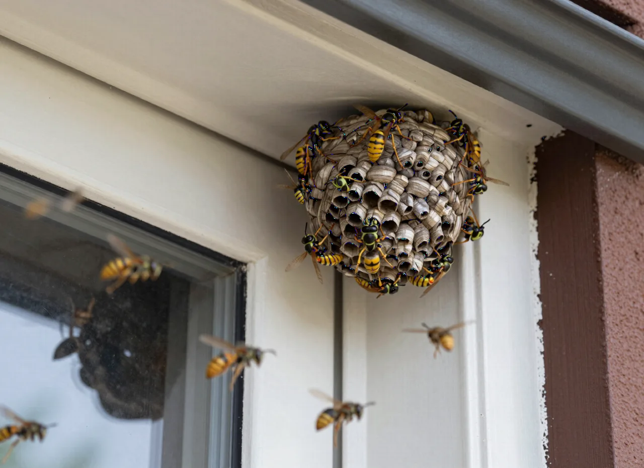 Aktives Wespennest am Hauseingang – ein Notfall