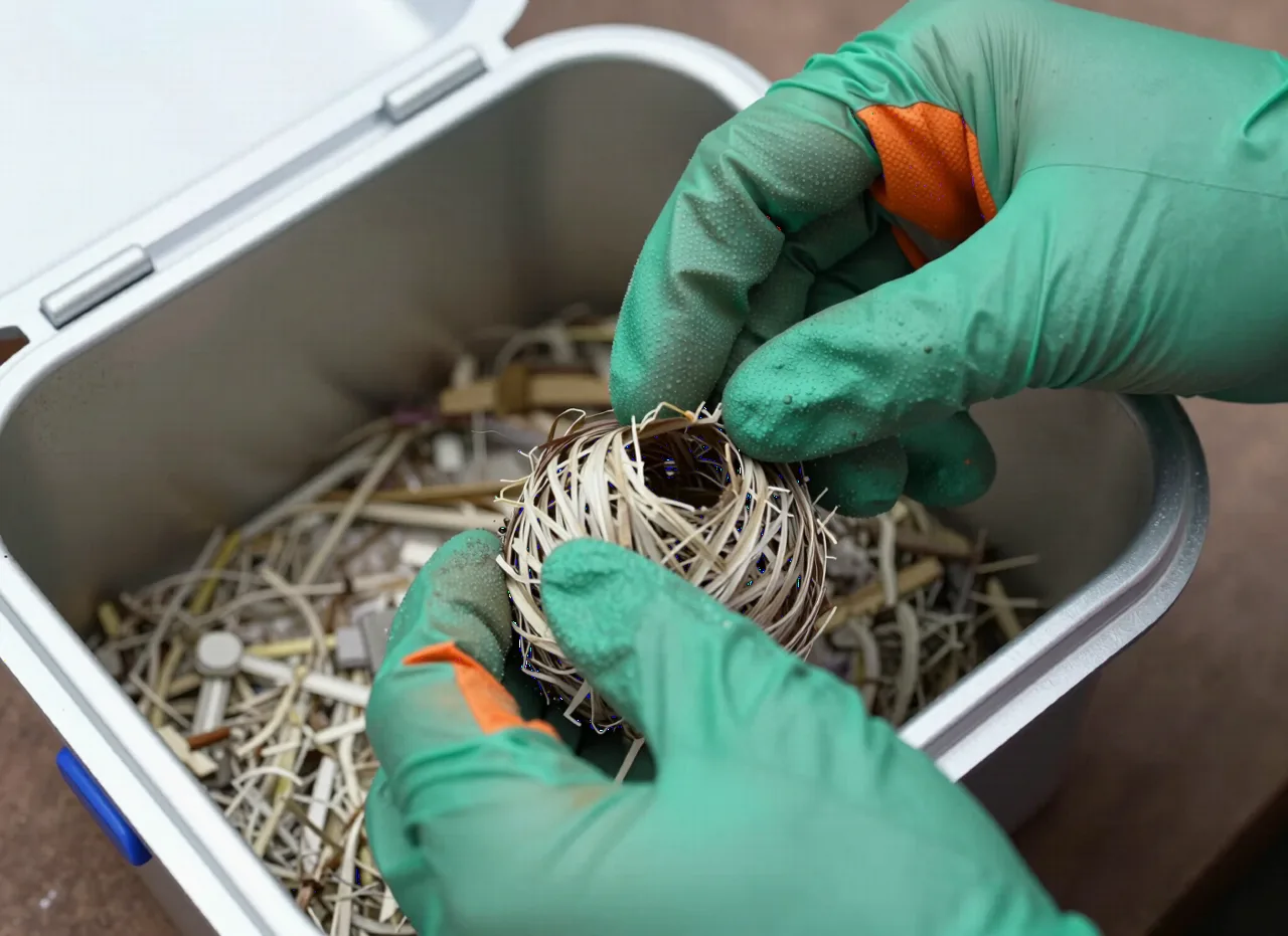 Schonende Umsiedlung eines Nests geschützter Arten